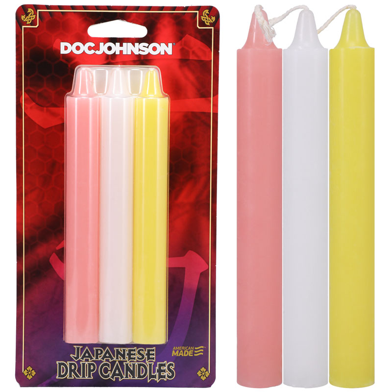 Doc Johnson Japanese Drip Candles 3 Pack - Light